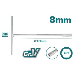 Επαγγελματικό ίσιο ταφ από CR-V μεγέθους 8mm TOTAL  Επαγγελματικό ίσιο ταφ από CR-V μεγέθους 8mm TOTAL