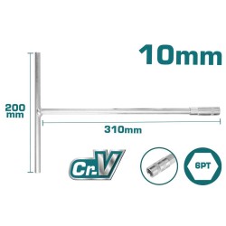 Επαγγελματικό ίσιο ταφ από CR-V μεγέθους 10mm TOTAL  Επαγγελματικό ίσιο ταφ από CR-V μεγέθους 10mm TOTAL