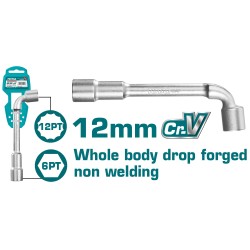 TOTAL ΓΩΝΙΑΚΟ ΣΩΛΗΝΩΤΟ 12mm (THWL1206) TOTAL ΓΩΝΙΑΚΟ ΣΩΛΗΝΩΤΟ 12mm (THWL1206)