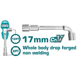 TOTAL ΓΩΝΙΑΚΟ ΣΩΛΗΝΩΤΟ 17mm (THWL1706) TOTAL ΓΩΝΙΑΚΟ ΣΩΛΗΝΩΤΟ 17mm (THWL1706)