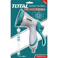 Πιστόλι νερού ρυθμιζόμενο με μεταλλικό ακροφύσιο και 10 μοτίβα ψεκασμού TOTAL