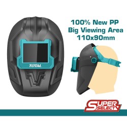 Μάσκα συγκόλλησης κεφαλής SUPER SELECT διαστάσεων 110Χ90Χ3mm TOTAL  Μάσκα συγκόλλησης κεφαλής SUPER SELECT διαστάσεων 110Χ90Χ3mm TOTAL