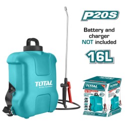 Ψεκαστήρας TOTAL πλάτης λιθίου 20V (TSPLI2001) 5 bar 1.45 Lit / min  Ψεκαστήρας TOTAL πλάτης λιθίου 20V (TSPLI2001) 5 bar 1.45 Lit / min