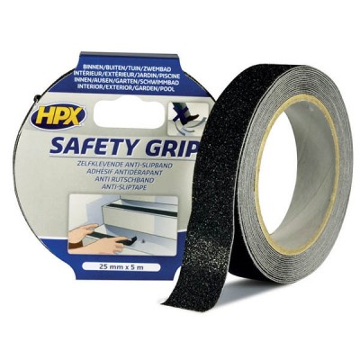 Safety grip αντιολισθητική ταινία ασφαλείας μαύρη 50mmx18m, HPX