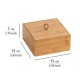 Κουτί Μπάνιου Bamboo με καπάκι Terra 15X15X7,WENKO