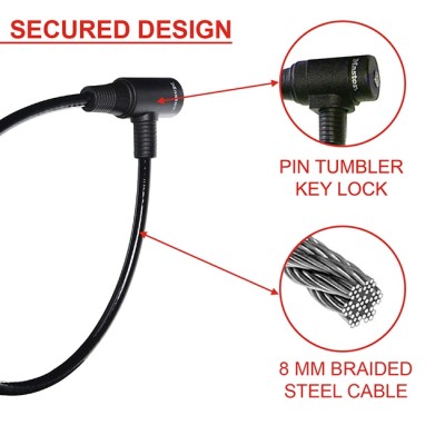 Λουκέτο ποδηλάτου με κλειδί 65εκ, Master Lock Λουκέτο ποδηλάτου με κλειδί 65εκ, Master Lock