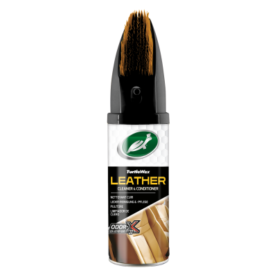 Καθαριστικός αφρός & μαλακτικό δέρματος POWER OUT Leather Cleaner 52895 aerosol with brush 400ml, TURTLE WAX